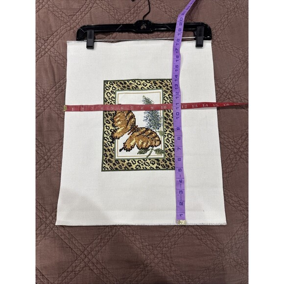 finished cross stitch Butterfly Leopard - Picture 4 of 4